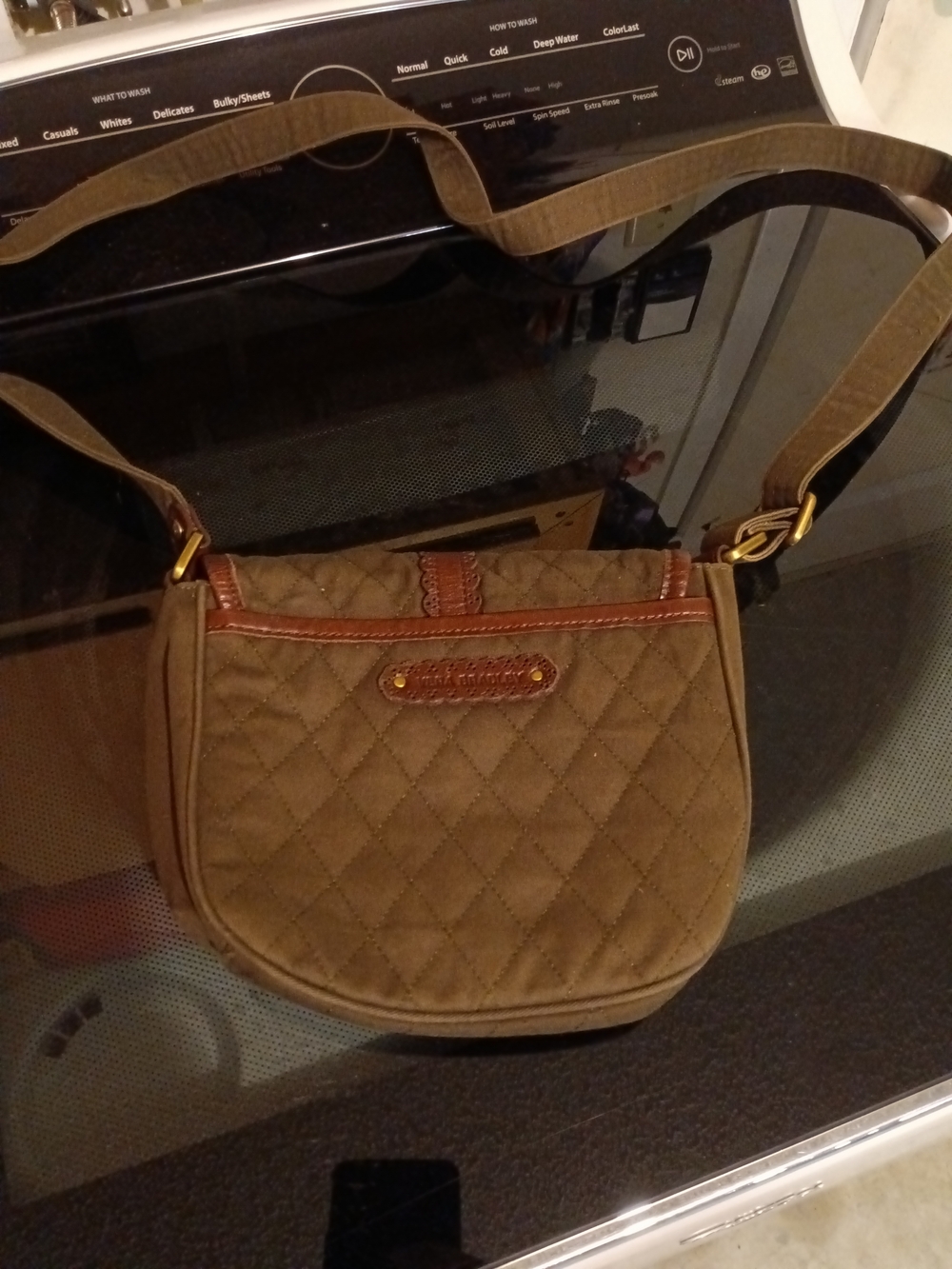 Vera Bradley Quilted Brown Crossbody Shoulder Bag